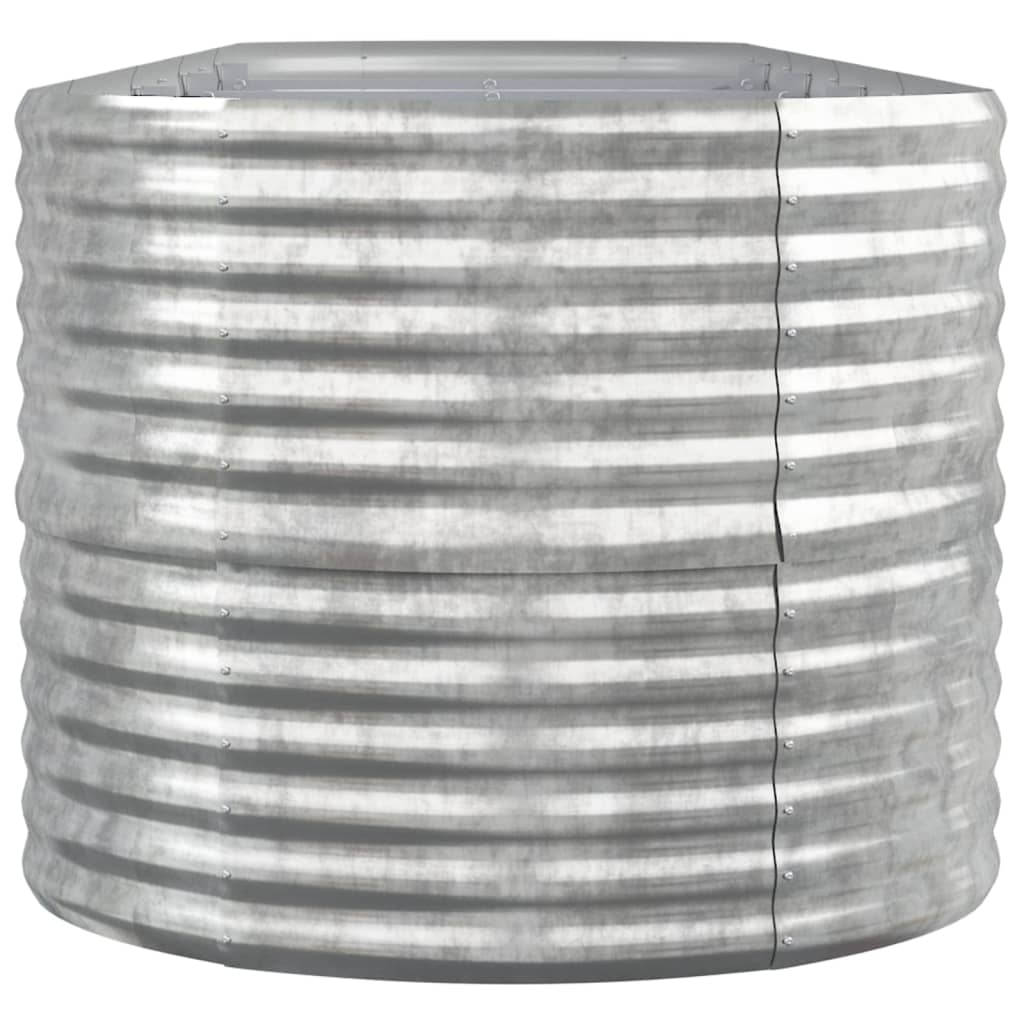 vidaXL Hochbeet Verzinkter Stahl 440x80x68 cm Silbern