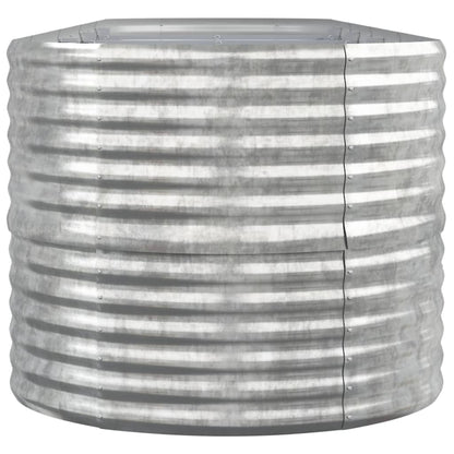 vidaXL Hochbeet Verzinkter Stahl 440x80x68 cm Silbern