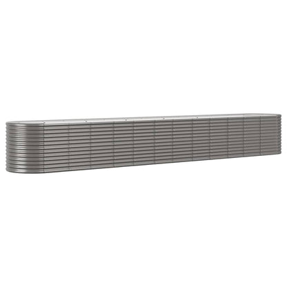 vidaXL Carré potager en acier poudré 512x80x68 cm Gris