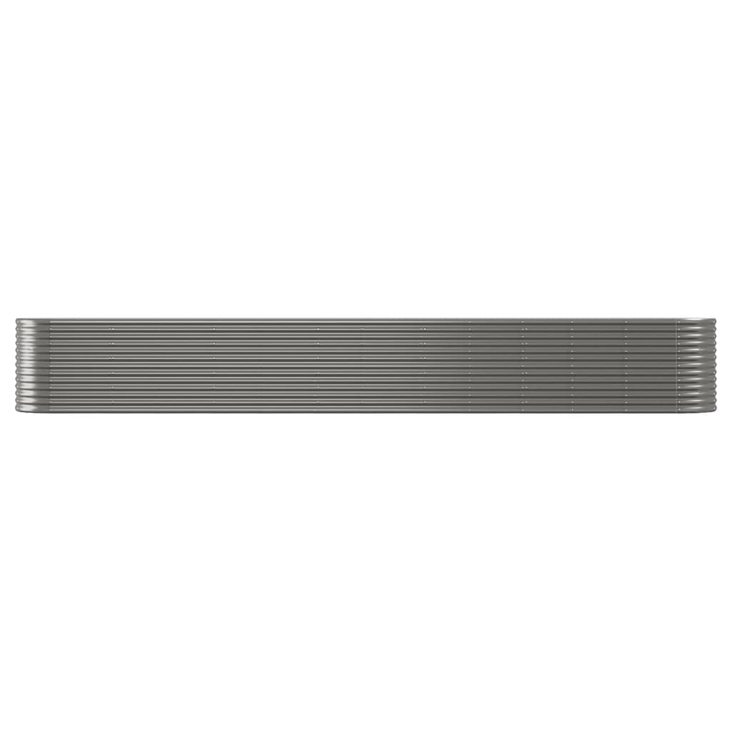 vidaXL Carré potager en acier poudré 512x80x68 cm Gris
