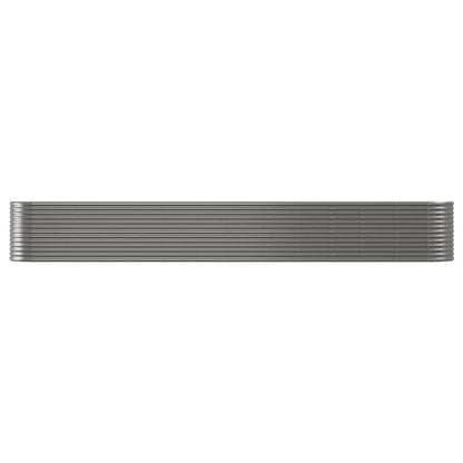 vidaXL Carré potager en acier poudré 512x80x68 cm Gris