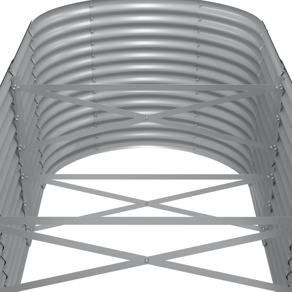 vidaXL Carré potager en acier poudré 512x80x68 cm Gris