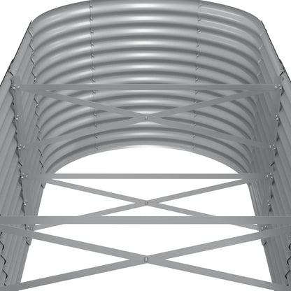 vidaXL Carré potager en acier poudré 512x80x68 cm Gris
