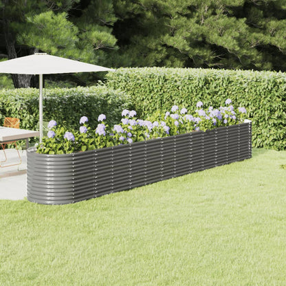 vidaXL Carré potager en acier poudré 512x80x68 cm Gris