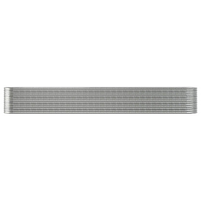 vidaXL Carré potager en acier enduit de poudre 512x80x68 cm Argenté