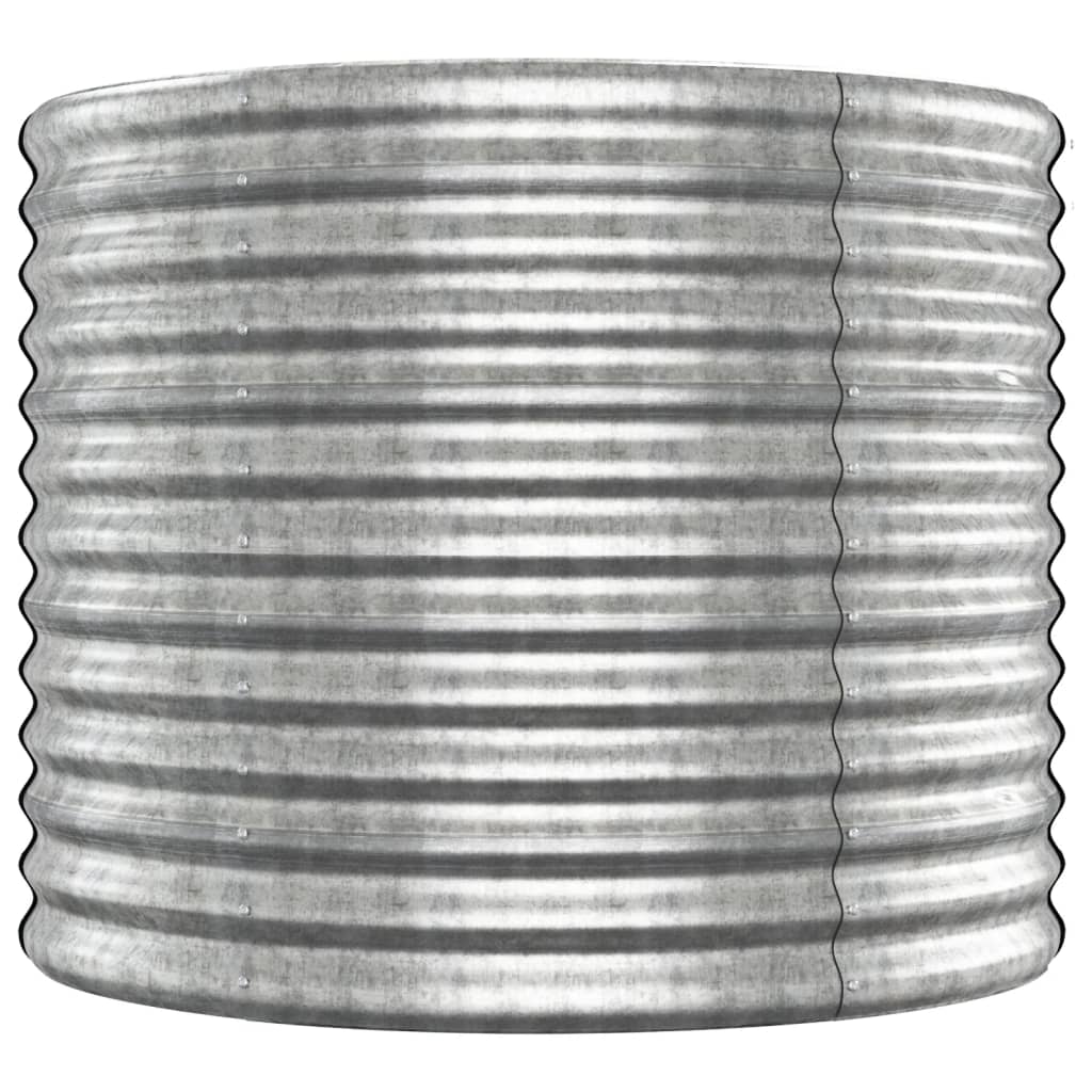 vidaXL Carré potager en acier enduit de poudre 512x80x68 cm Argenté