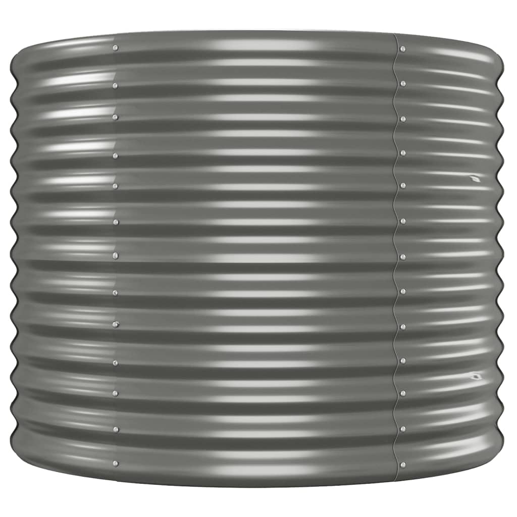 vidaXL Jardinière surélevée en acier poudré 620x80x68 cm Gris