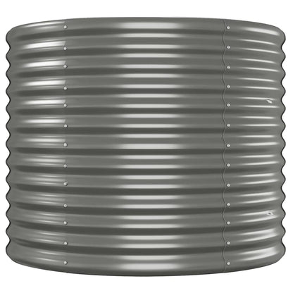 vidaXL Jardinière surélevée en acier poudré 620x80x68 cm Gris