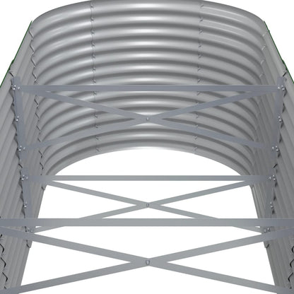 vidaXL Jardinière surélevée en acier poudré 620x80x68 cm Gris