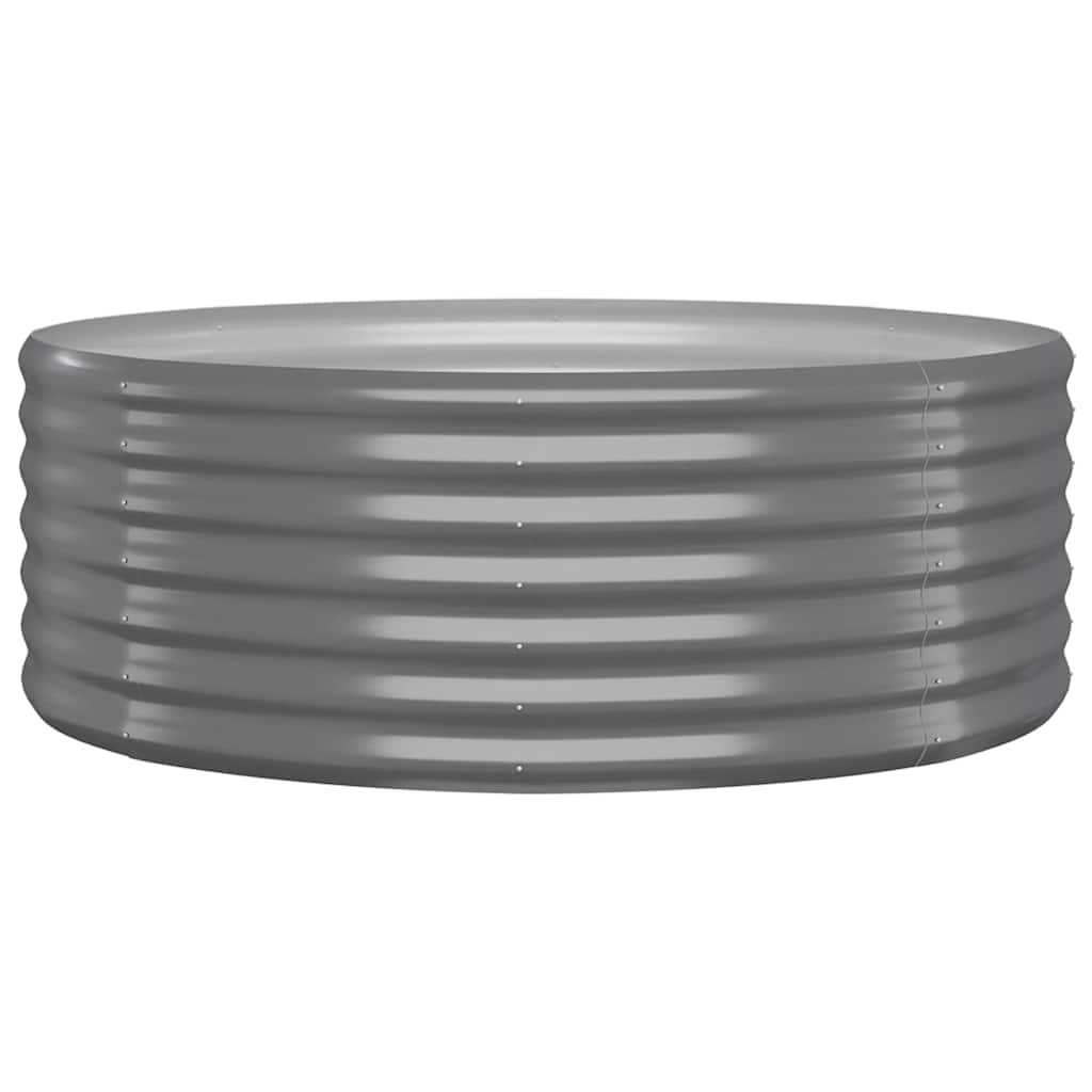vidaXL Carré potager en acier galvanisé 100x100x36 cm Gris