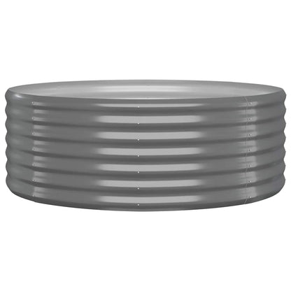 vidaXL Carré potager en acier galvanisé 100x100x36 cm Gris