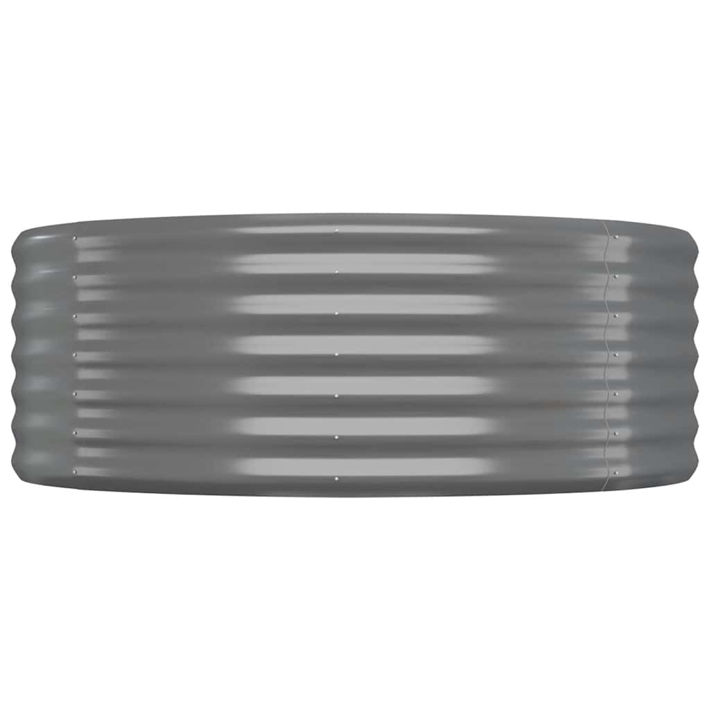 vidaXL Carré potager en acier galvanisé 100x100x36 cm Gris