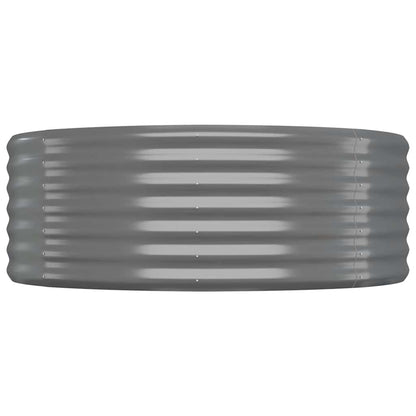 vidaXL Carré potager en acier galvanisé 100x100x36 cm Gris