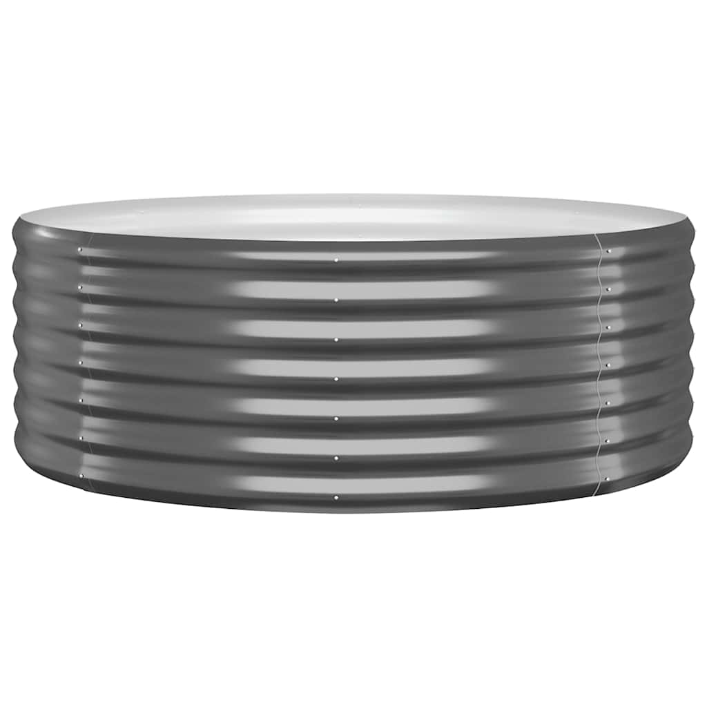 vidaXL Carré potager en acier galvanisé 100x100x36 cm anthracite
