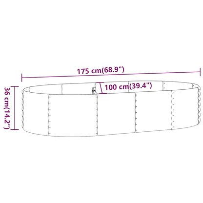 vidaXL Hochbeet Verzinkter Stahl 175x100x36 cm Anthrazit
