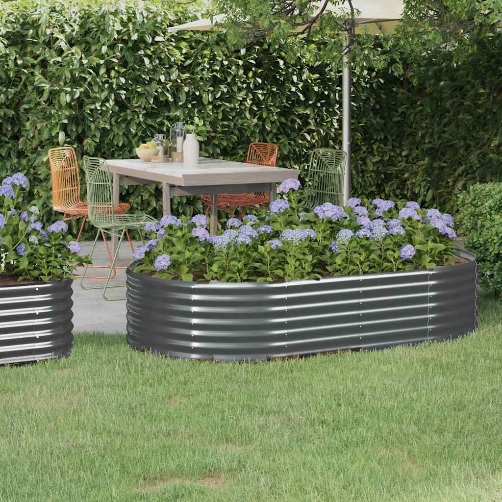 vidaXL Hochbeet Verzinkter Stahl 175x100x36 cm Anthrazit