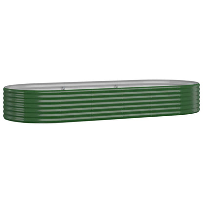 vidaXL Carré potager en acier galvanisé 249x100x36 cm vert