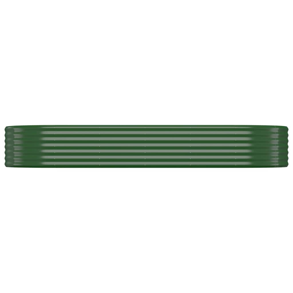 vidaXL Carré potager en acier galvanisé 249x100x36 cm vert