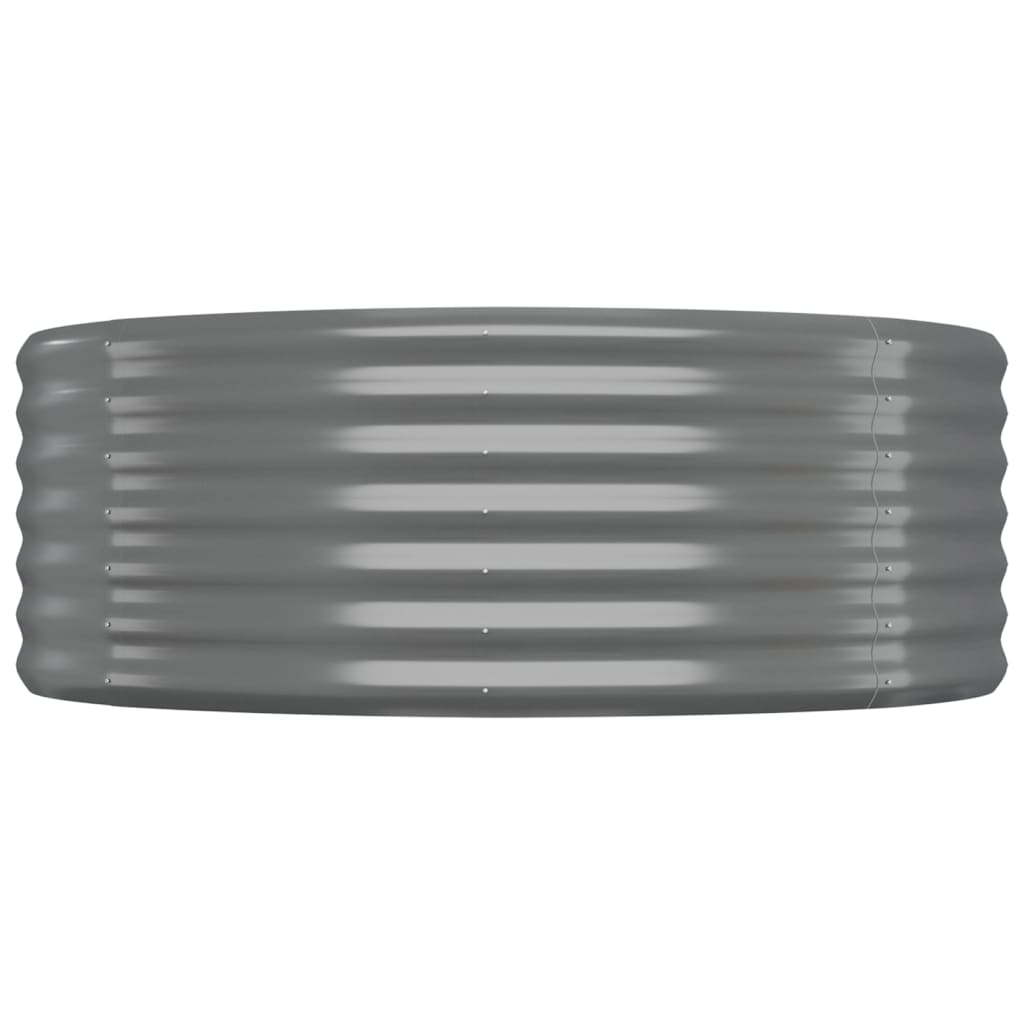 vidaXL Hochbeet Verzinkter Stahl 249x100x36 cm Grau