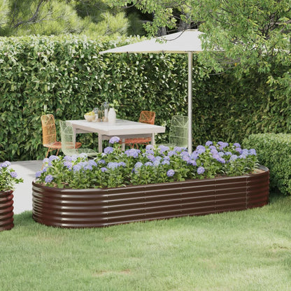 vidaXL Hochbeet Verzinkter Stahl 249x100x36 cm Braun