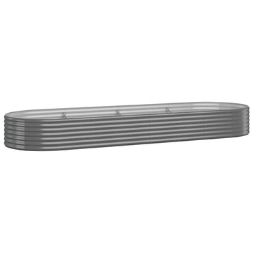 vidaXL Hochbeet Verzinkter Stahl 322x100x36 cm Grau