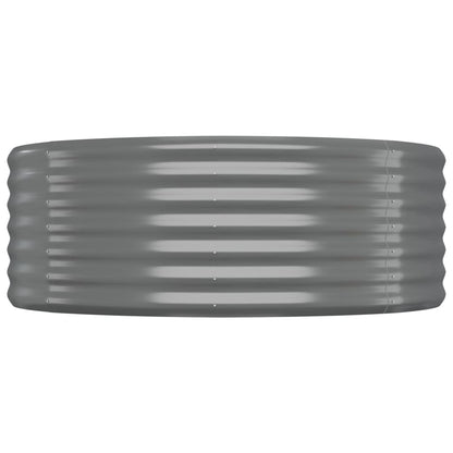vidaXL Hochbeet Verzinkter Stahl 322x100x36 cm Grau