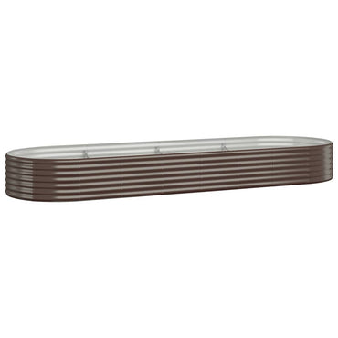 vidaXL Hochbeet Verzinkter Stahl 322x100x36 cm Braun