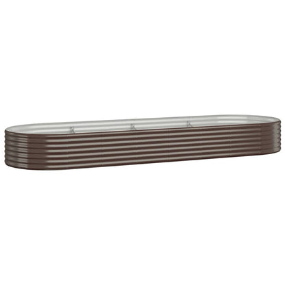 vidaXL Carré potager Acier galvanisé 322x100x36 cm Marron
