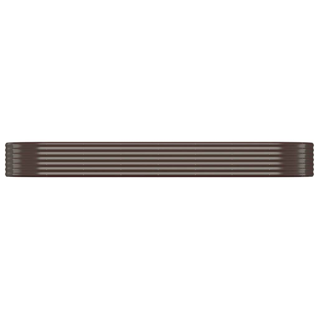 vidaXL Carré potager Acier galvanisé 322x100x36 cm Marron