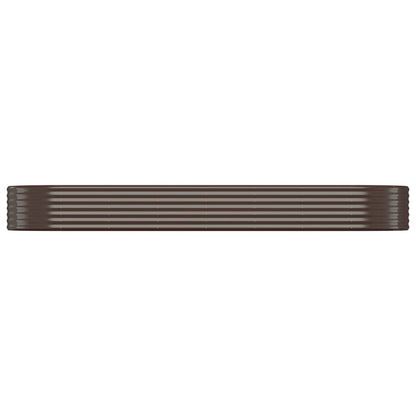 vidaXL Carré potager Acier galvanisé 322x100x36 cm Marron