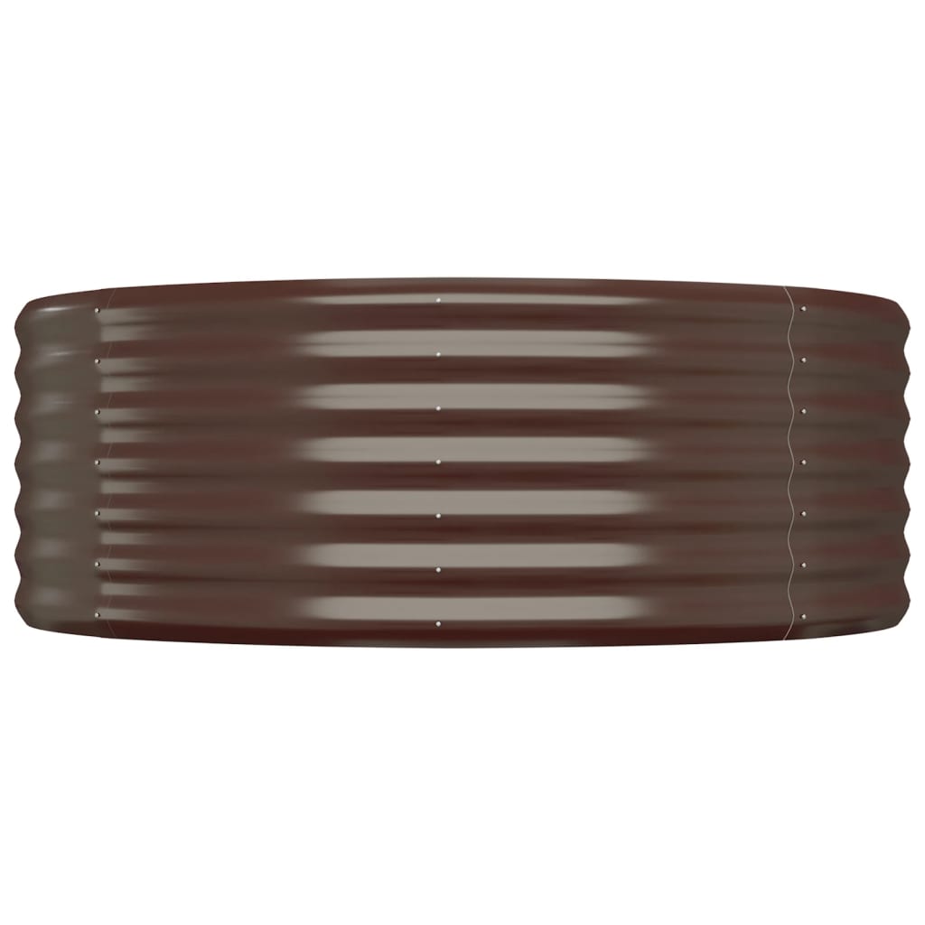 vidaXL Carré potager Acier galvanisé 322x100x36 cm Marron