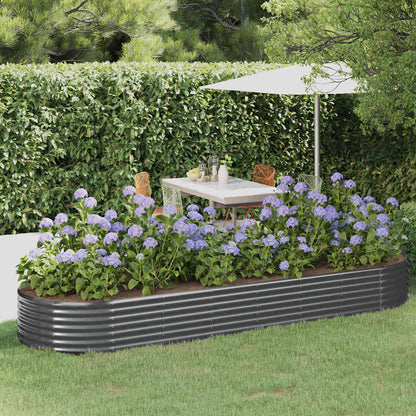 vidaXL Hochbeet Verzinkter Stahl 322x100x36 cm Anthrazit