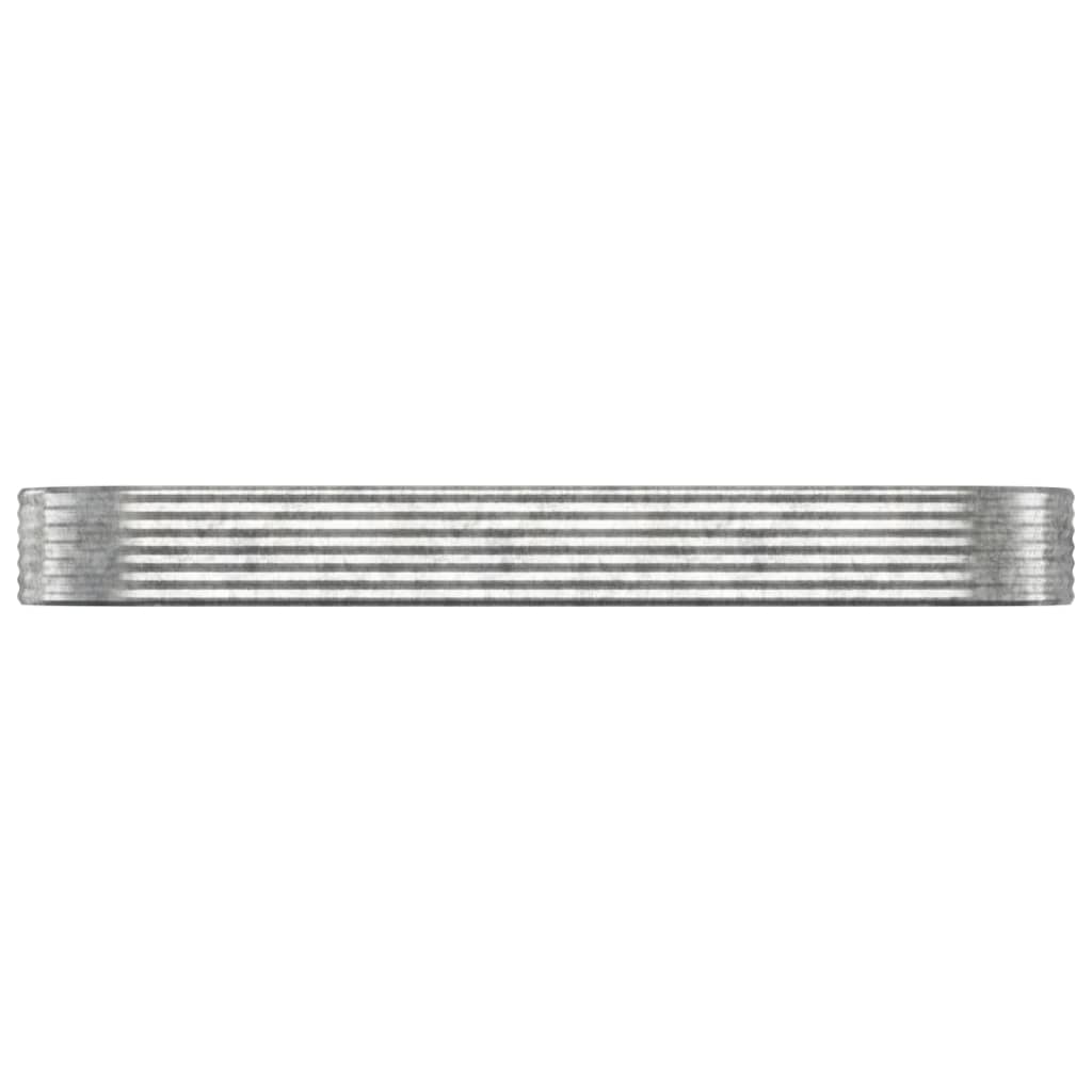 vidaXL Hochbeet Verzinkter Stahl 322x100x36 cm Silbern