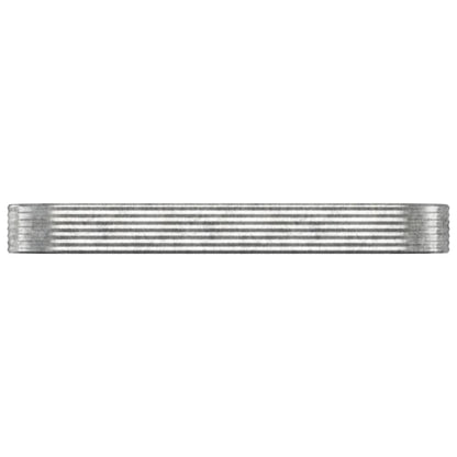 vidaXL Hochbeet Verzinkter Stahl 322x100x36 cm Silbern