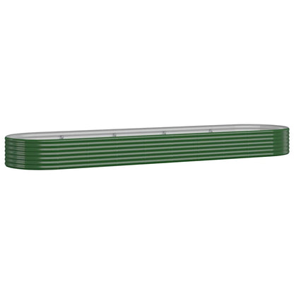 vidaXL Carré potager en acier galvanisé 396x100x36 cm Vert