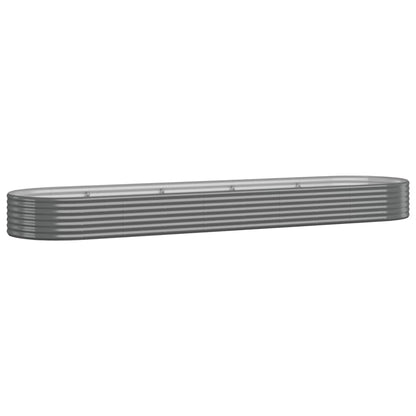 vidaXL Hochbeet Verzinkter Stahl 396x100x36 cm Grau