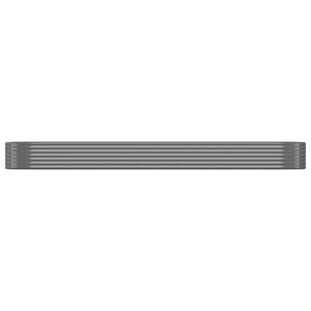 vidaXL Hochbeet Verzinkter Stahl 396x100x36 cm Grau