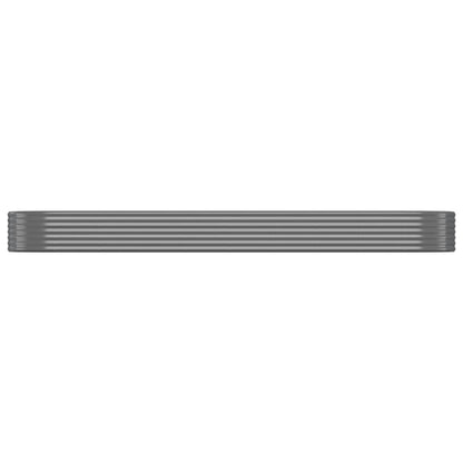 vidaXL Hochbeet Verzinkter Stahl 396x100x36 cm Grau