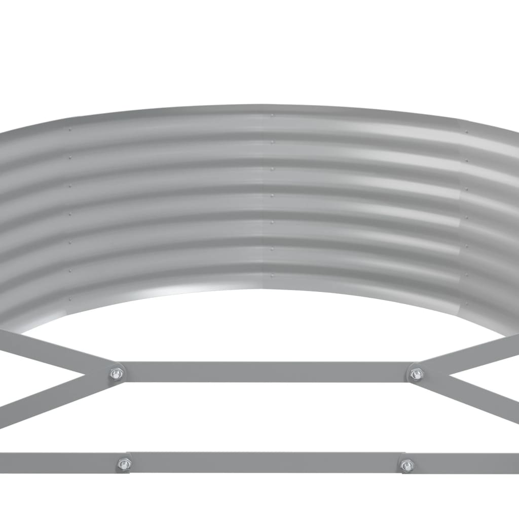 vidaXL Hochbeet Verzinkter Stahl 396x100x36 cm Grau