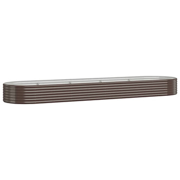 vidaXL Hochbeet Verzinkter Stahl 396x100x36 cm Braun