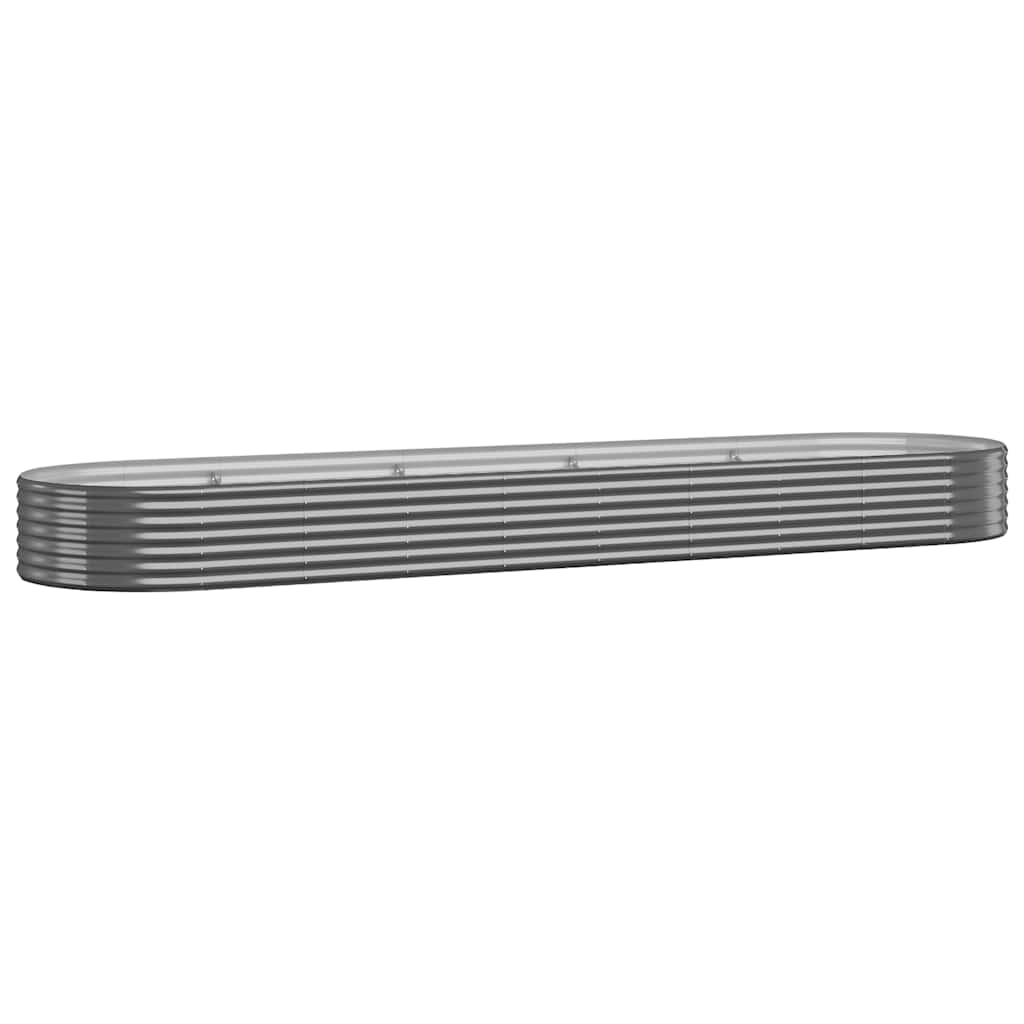 vidaXL Hochbeet Verzinkter Stahl 396x100x36 cm Anthrazit