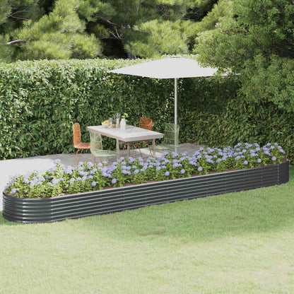 vidaXL Hochbeet Verzinkter Stahl 507x100x36 cm Anthrazit