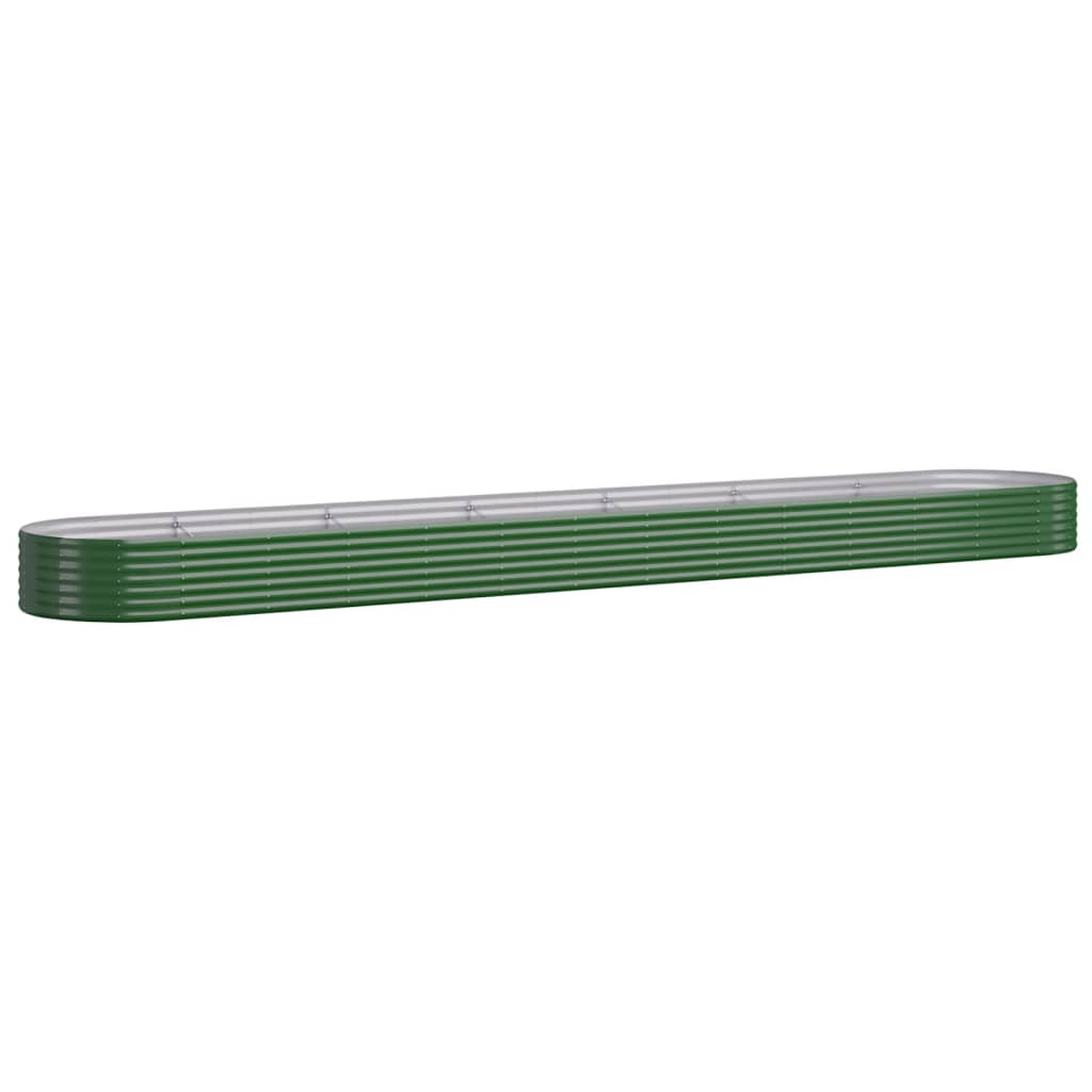 vidaXL Hochbeet Verzinkter Stahl 544x100x36 cm Grün