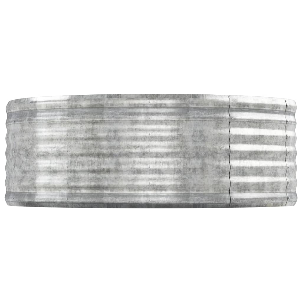 vidaXL Carré potager en acier galvanisé 544x100x36 cm Argenté
