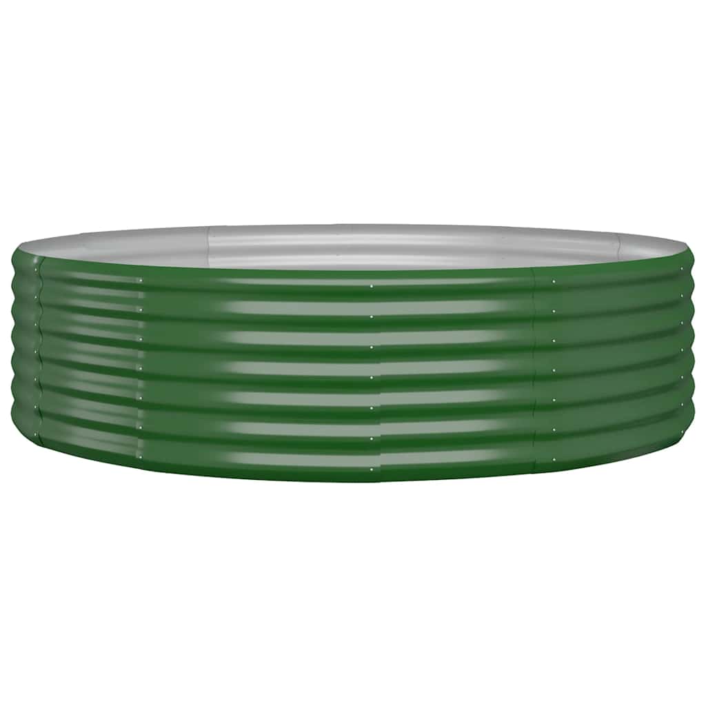 vidaXL Carré potager en acier galvanisé 140x140x36 cm Vert