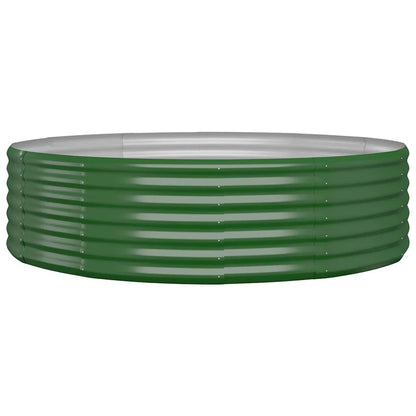 vidaXL Carré potager en acier galvanisé 140x140x36 cm Vert