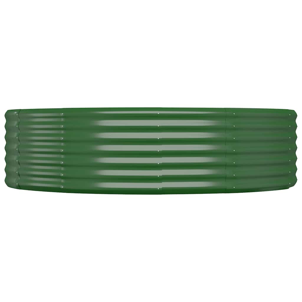 vidaXL Carré potager en acier galvanisé 140x140x36 cm Vert