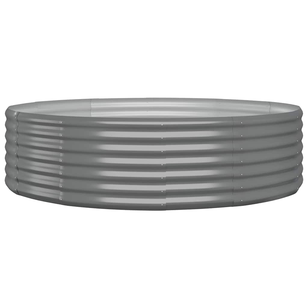vidaXL Carré potager en acier galvanisé 140x140x36 cm Gris