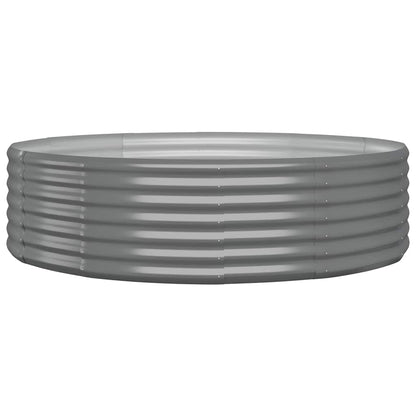 vidaXL Carré potager en acier galvanisé 140x140x36 cm Gris