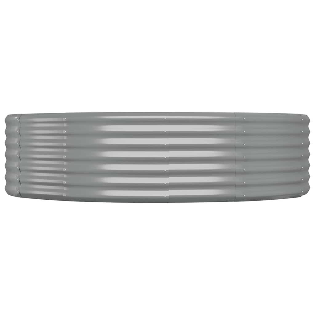 vidaXL Carré potager en acier galvanisé 140x140x36 cm Gris